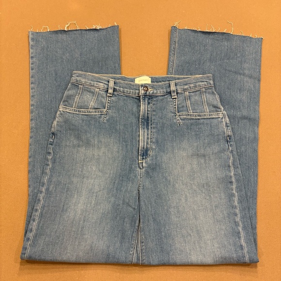 Favorite Daughter The Jordie Wide Leg Jeans Raw Hem Size 29 - Picture 4 of 14